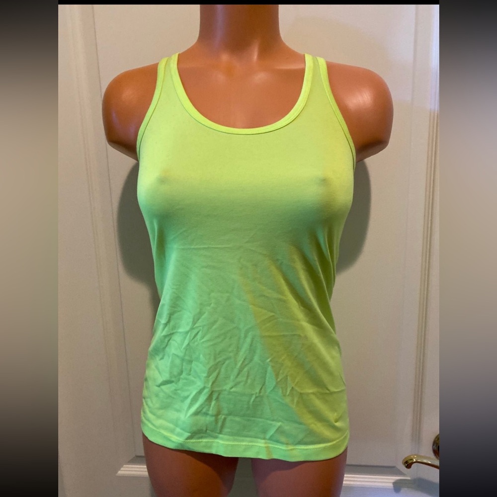 NIKE Neon Yellow Racer Back Tank Top Size XS Extra Small EUC $30